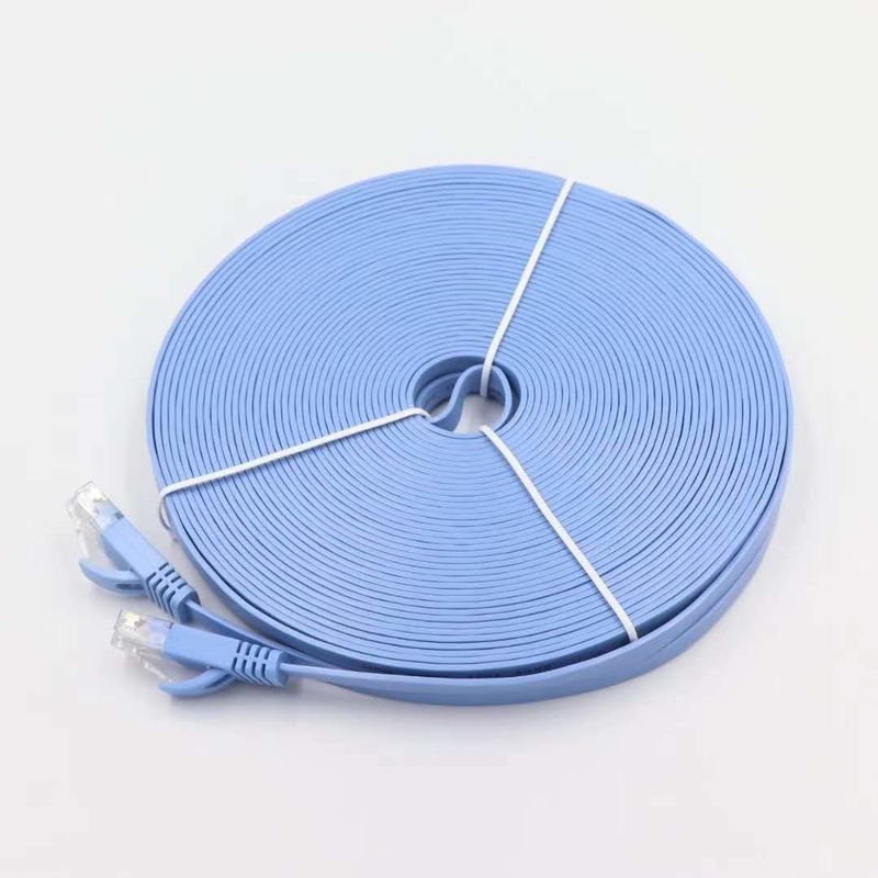 ETL DELTA UL Cat5e Cat6 Rj45 Flat Cable Rohs 35M Ethernet Cable Network