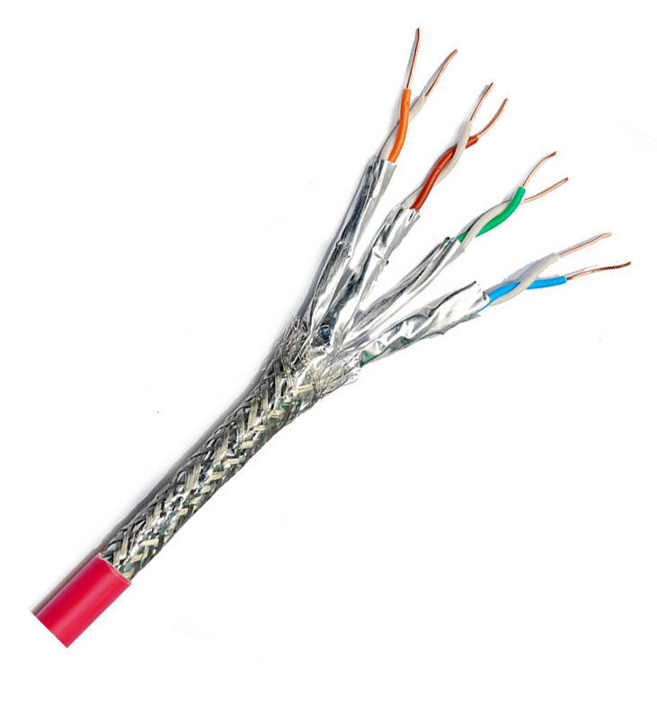 22 AWG 4PR شبکه وصله کابل Cat 8 اترنت کابل 50 فوت 0.5mm 0.58mm