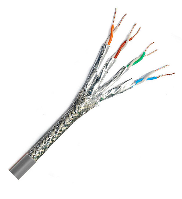 22 AWG 4PR شبکه وصله کابل Cat 8 اترنت کابل 50 فوت 0.5mm 0.58mm