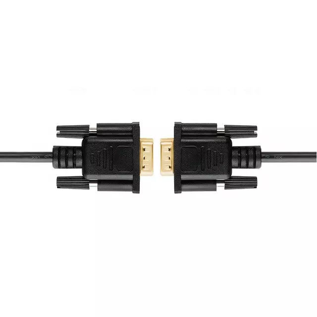 RS232 DB9 9 پین کابل سریال نری به مرد انتقال داده های تصویری صفحه طلا