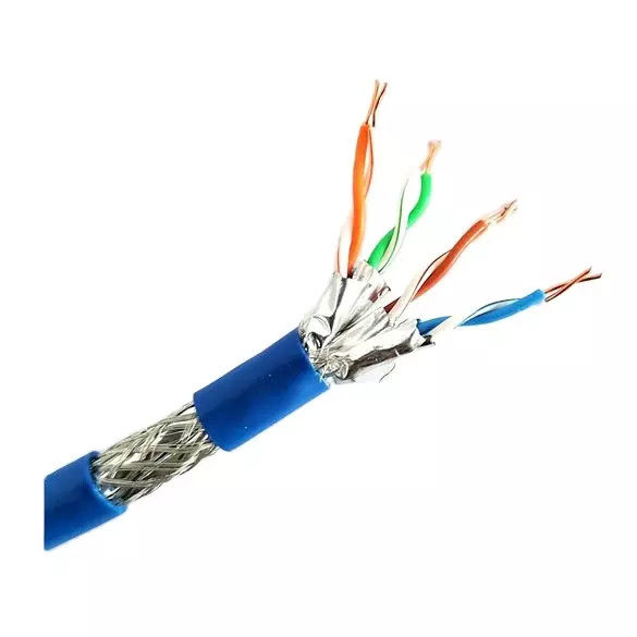 کابل شبکه 23AWG*4P Cat7 305m پشتیبانی از انتقال شبکه اترنت 10 گیگابیتی