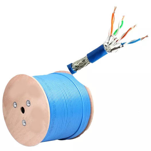 کابل شبکه 23AWG*4P Cat7 305m پشتیبانی از انتقال شبکه اترنت 10 گیگابیتی