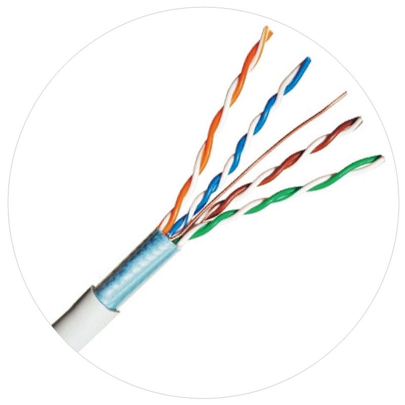 ژاکت پچ شبکه 100 مگاهرتز FTP UTP 4pr 24awg Cat5e LDPE LSZH LSOH