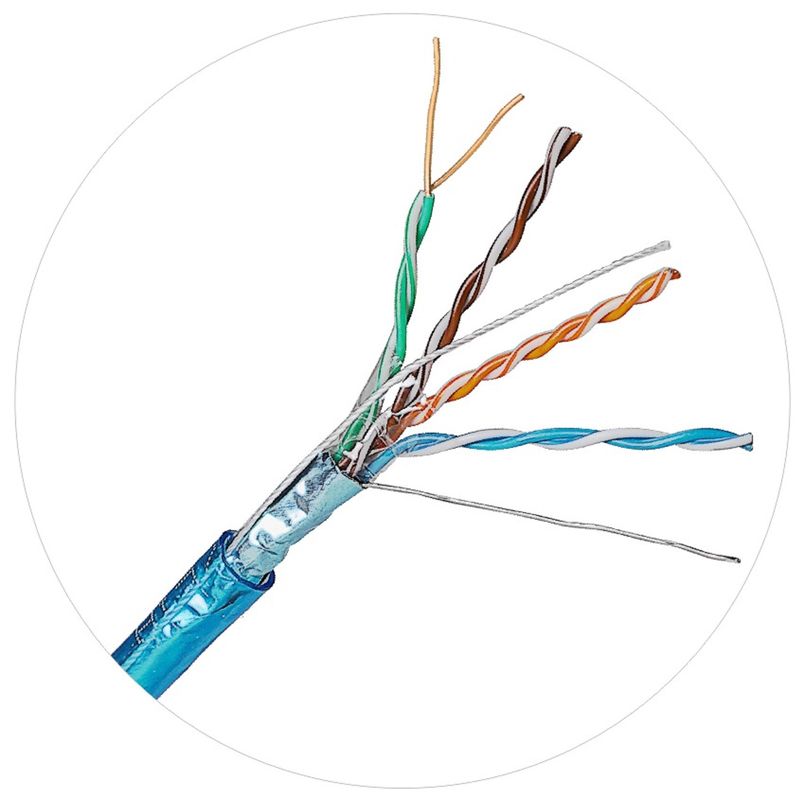 Cat5e 305m پچ کورد کابل ژاکت پی وی سی کاپشن LSZH