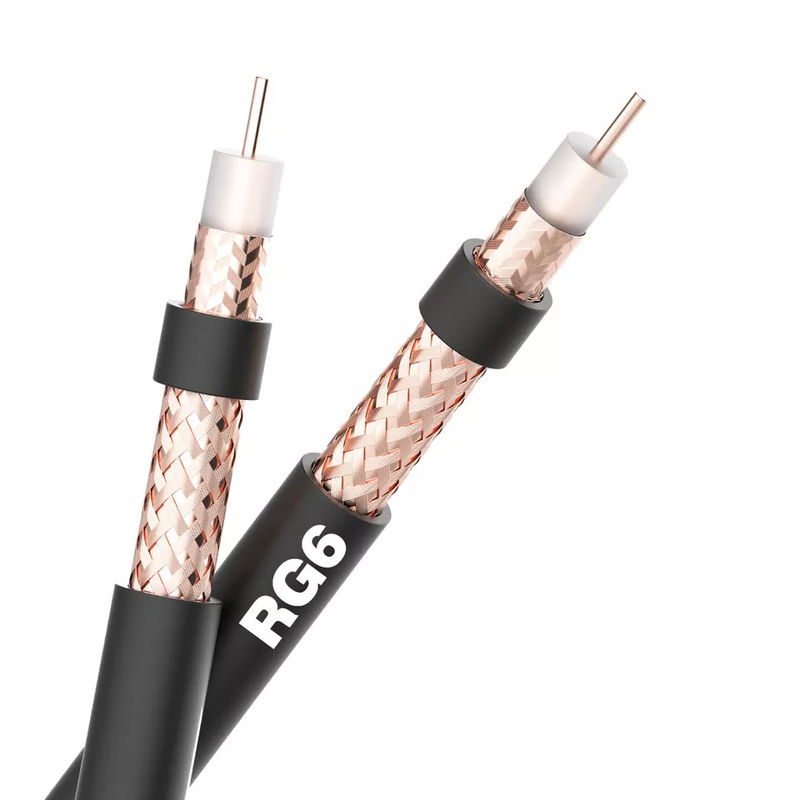 کابل کواکسیال 50 اهم جامد مسی Rg6 1000 فوت برای گیرنده ماهواره