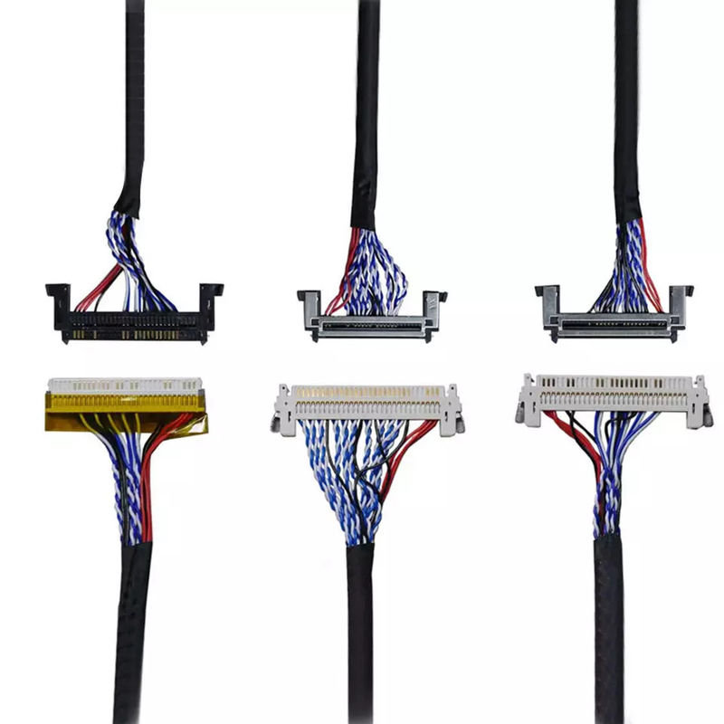 OEM ODM ROHS کابل LVDS 0.4 میلی متری پیچ 30 پین 40 پین 50 پین
