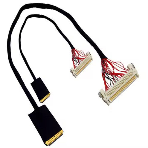 HRS DF13-30DS-1.25C به DF14-20S-1.25C 20pin 30 Pin 40 Pin 50 Pin 60pin مجموعه کابل Lvds سفارشی برای پانل LCD
