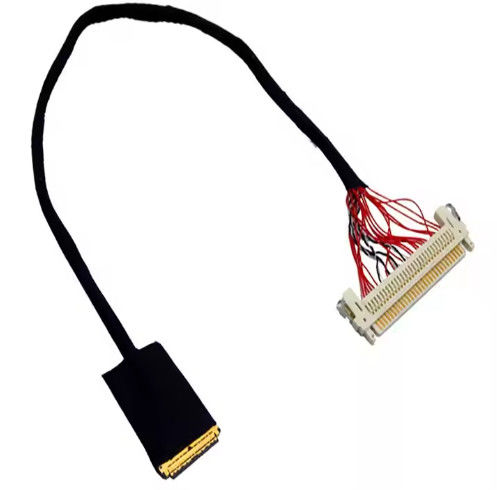 HRS DF13-30DS-1.25C به DF14-20S-1.25C 20pin 30 Pin 40 Pin 50 Pin 60pin مجموعه کابل Lvds سفارشی برای پانل LCD