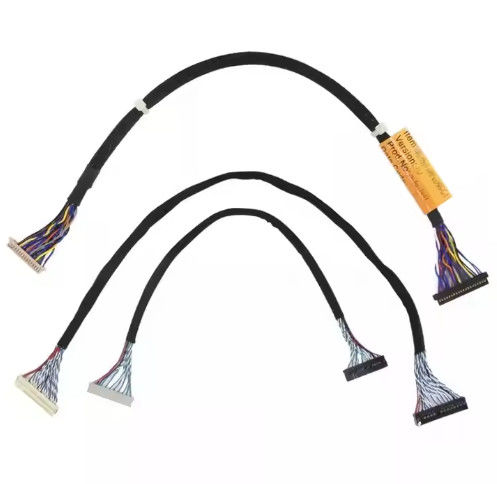 کابل Lvds Micro Coaxial 20 30 40 پین صفحه LCD سفارشی Micro Coaxial Lvds کابل نمایش Ipex برای صفحه LCD
