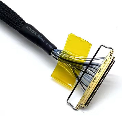 برنامه های الکترونیکی LVDs سفارشی سیاه سیم هارمنی LCD کابل مونتاژ برای صفحه نمایش
