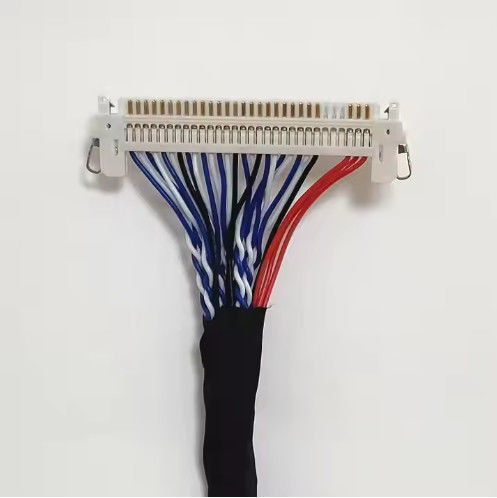 100% تست 1.25mm 2.0mm Pitch 20 30 40 پین کانکتور LVDS سیم محافظ LCD نمایش کابل مونتاژ