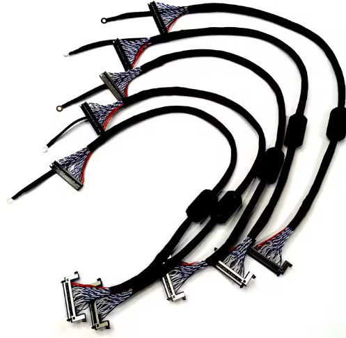 کابل JAE LVDS پشتیبانی از PET 100٪ تست کابل تلویزیون LCD برای تلویزیون 32 اینچی