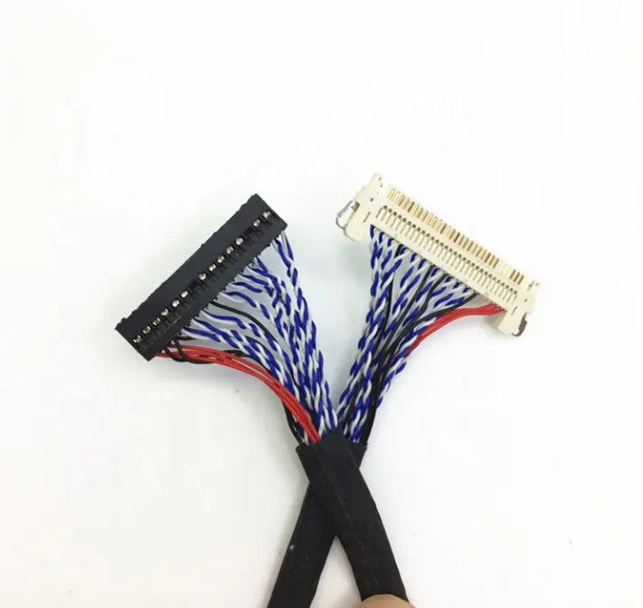 1.25mm 2.0mm Pitch 20 30 40 Pin Connector LVDS Shielded Wire LCD Display کابل مونتاژ