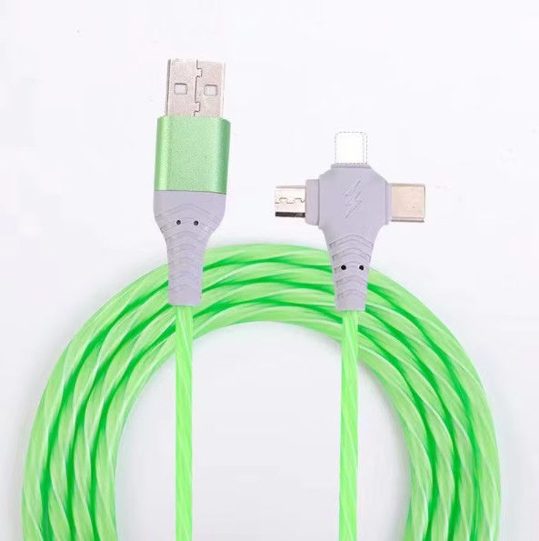 فروش گرم قیمت کارخانه 3 در 1 کابل USB برای روشن شدن در شب و انتقال تاریخ کابل درخشان