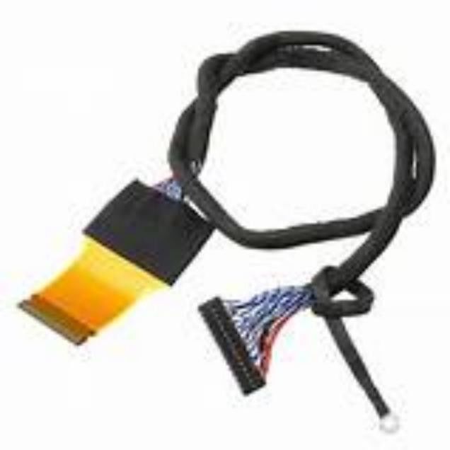 کابل سریال نمایشگر ولتاژ پایین سیاه LVDS با مواد هدایت کننده مس و دمای نامی 105C