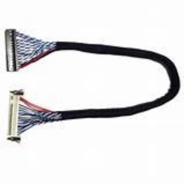 کابل سریال نمایشگر ولتاژ پایین سیاه LVDS با مواد هدایت کننده مس و دمای نامی 105C