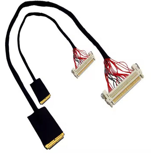 UL VW-1 درجه بندی شده 300V 30 Pin Connector LVDS Cable Jacket با AWG26-28 رسانای مس و درجه بندی قابل احتراق