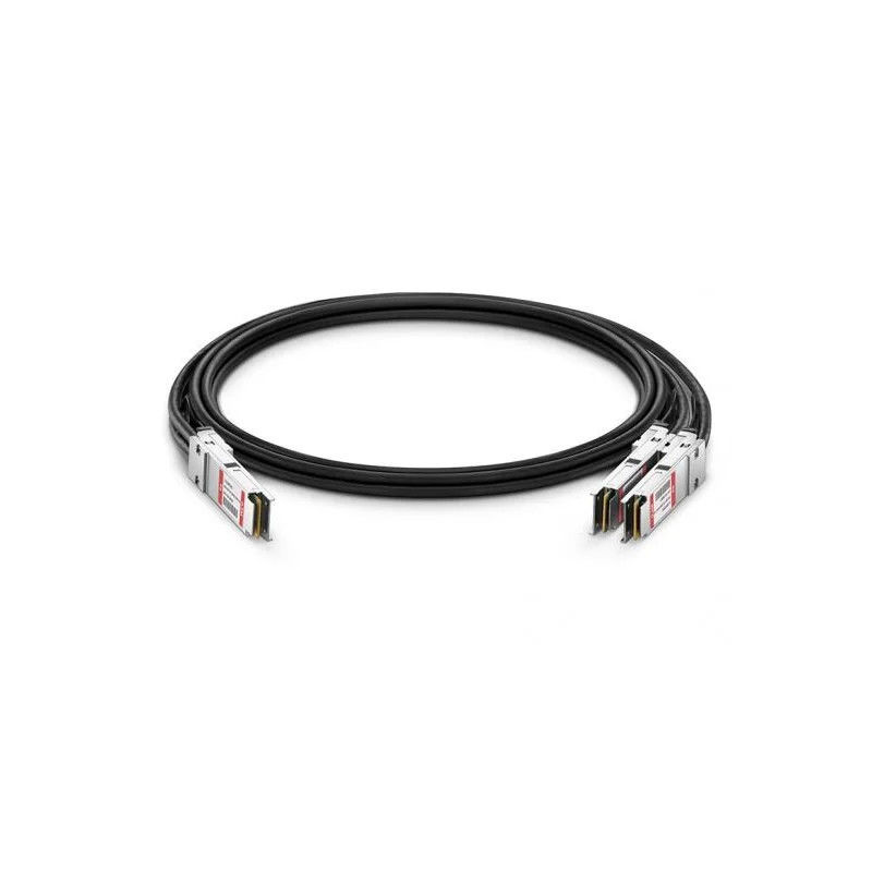 مجموعه کابل سفارشی فوق سریع 200G QSFP-DD DAC مس برای انتقال داده های کم قدرت و چگالی بالا