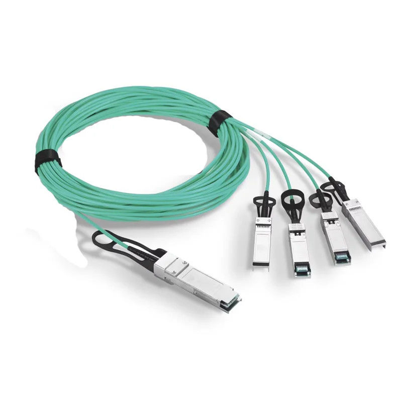 مونتاژ کابل اتصال مستقیم 3M QSFP + QSFP + کابل گیرنده 40G QSFP + Twinax DAC کابل MPO کانکتور برای 5G POE فیبر وای فای 3G