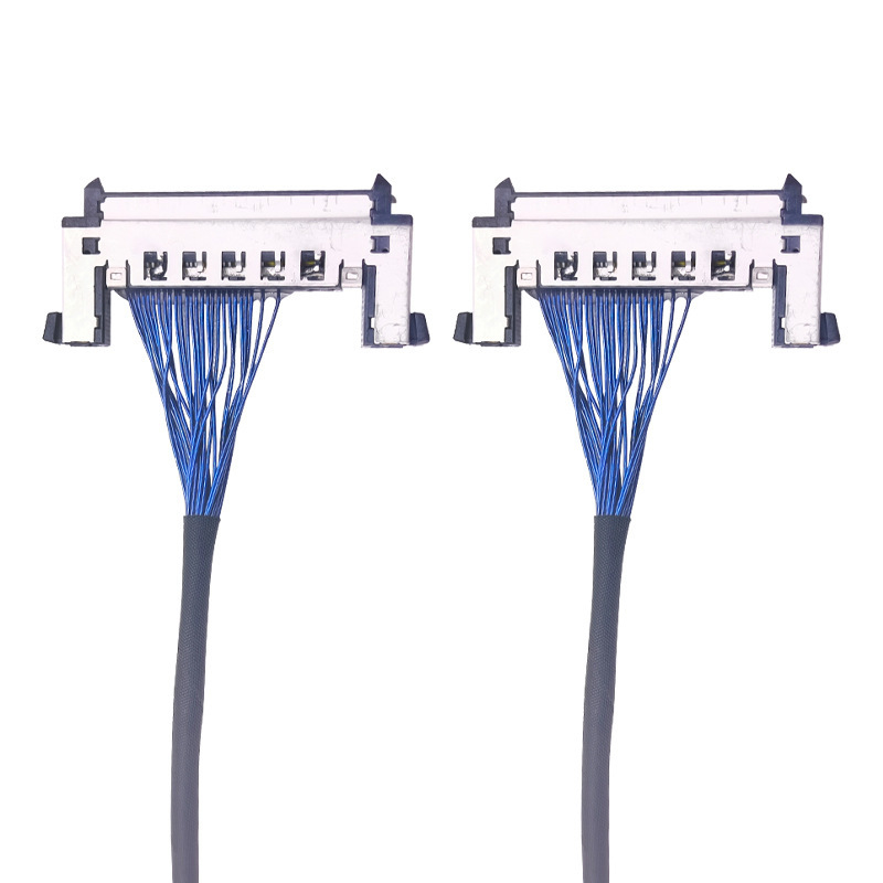 دسته سیم کواکسیال فوق العاده ظریف Lvds برای نمایشگرهای LED با قفل نقره اندود، تولید کنندگان قابل اعتماد دسته سیم