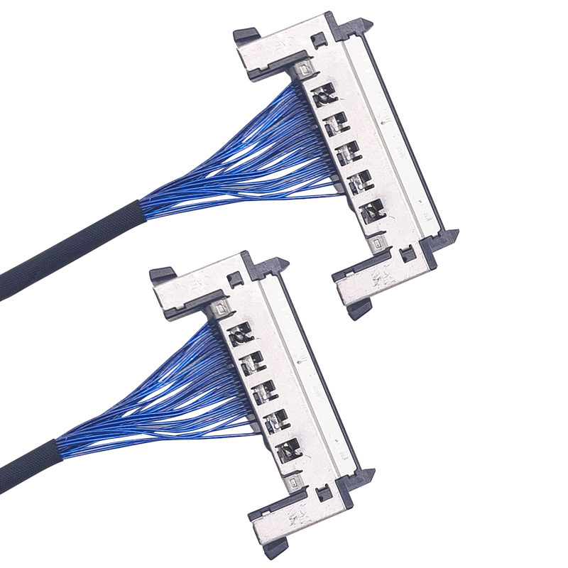 دسته سیم کواکسیال فوق العاده ظریف Lvds برای نمایشگرهای LED با قفل نقره اندود، تولید کنندگان قابل اعتماد دسته سیم