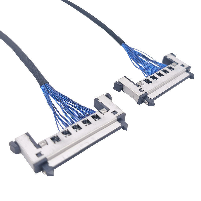 کابل سفارشی با دقت بالا برای صفحه نمایش LVDS فوق باریک کواکسیال، راه حل های سیم پوشش نقره ای صفحه نمایش LED