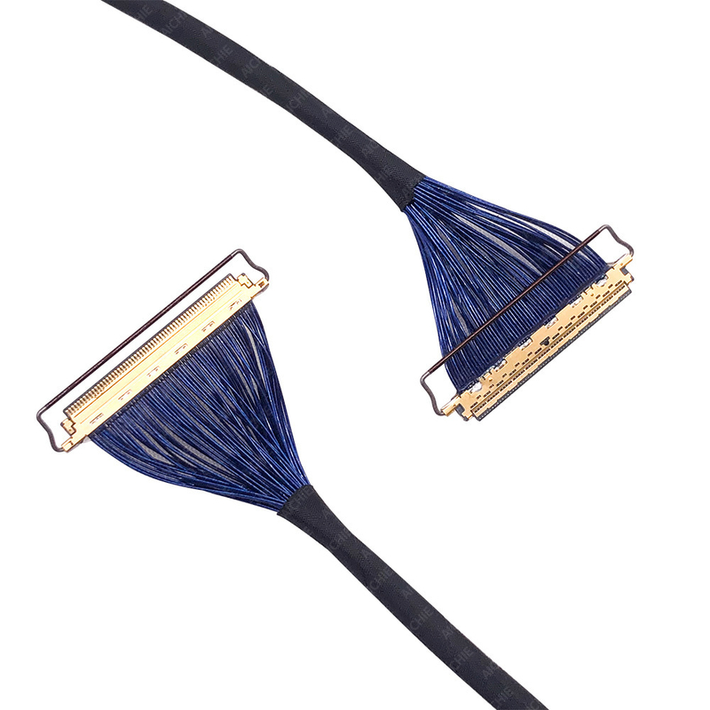 دسته سیم کواکسیال فوق العاده ظریف Lvds برای نمایشگرهای LED با قفل نقره اندود، تولید کنندگان قابل اعتماد دسته سیم