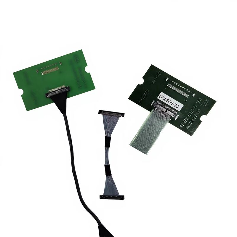 USLS20-30-010-B کابل LVDS Micro Coax 30 پین برای انتقال با سرعت بالا با تجمع سفارشی 0.4mm Pitch