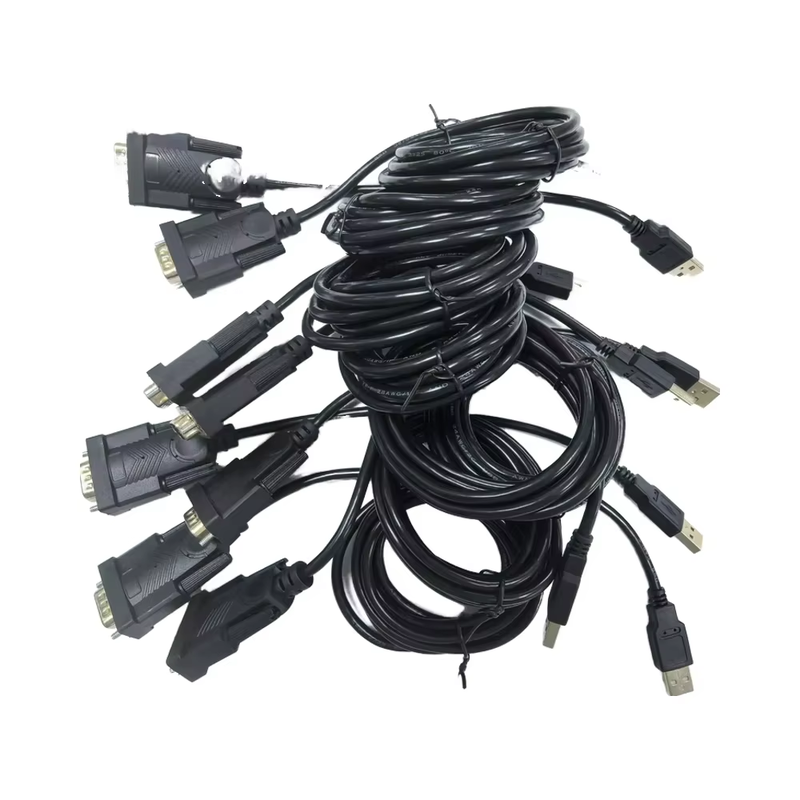 USB سفارشی به DB9 RS232 کابل با PL230/FT231X/FX232RI پرفروش تراشه های عایق PVC