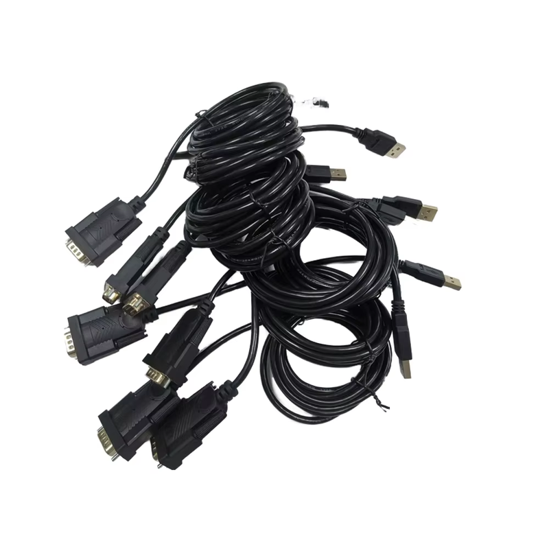USB سفارشی به DB9 RS232 کابل با PL230/FT231X/FX232RI پرفروش تراشه های عایق PVC