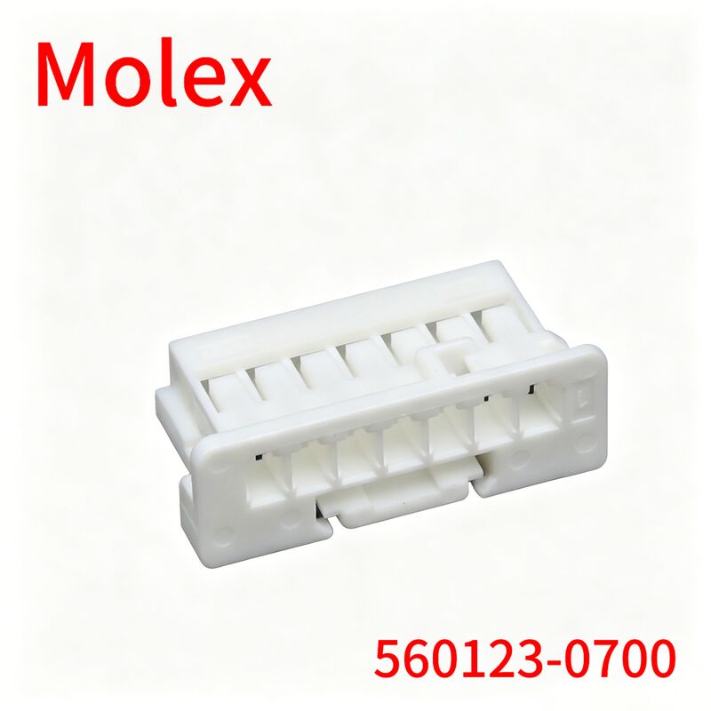 محفظه اتصال سیم به برد 2.00 میلی متری Molex 560123-0700، 7 مدار، PBT سفید