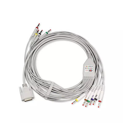 کابل تجهیزات پزشکی Cardiotrack 12 شیلر TPU Jacket 10 Lead Cable ECG