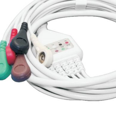 دکمه ECG Snap کابل الکترودهای فیزیوتراپی کابل OEM