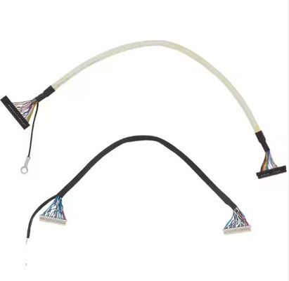 کابل Lvds Micro Coaxial 20 30 40 پین صفحه LCD سفارشی Micro Coaxial Lvds کابل نمایش Ipex برای صفحه LCD