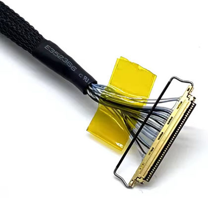 برنامه های الکترونیکی LVDs سفارشی سیاه سیم هارمنی LCD کابل مونتاژ برای صفحه نمایش