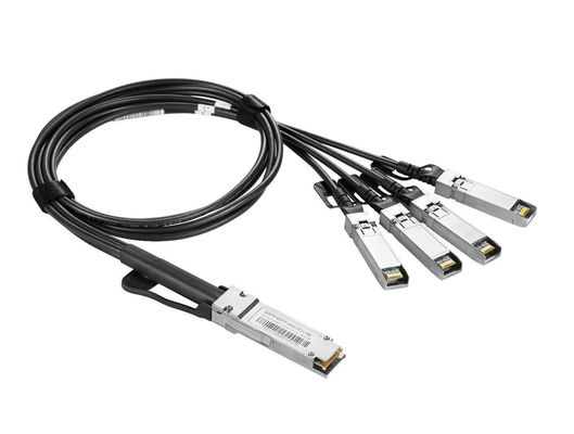مجموعه کابل Dac 1m 30awg کابل متصل مستقیم QSFP-40G SFP 10g-1m غیرفعال 40g Qsfp+به 4*Sfp+ 4x10gsfp+ Breakout Twinax