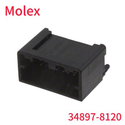 Molex 34897-8120 12 Position Tin Plated Right Angle Surface Mount PCB Connector Mini50 34897 Series