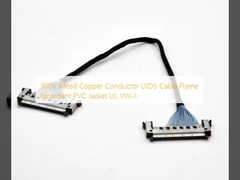 300 ولت رقیق کننده مس درجه LVDS کابل ضد شعله PVC ژاکت UL VW-1